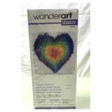 SEALED Wonderart latch hook kit-heart