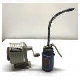 Vintage Berol Giant Apsco pencil sharpener & oil