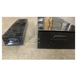 LONG metal file boxes 22inx10.5x5in.  22inx5x2.5in