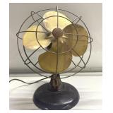 Antique brass blade General Electric fan