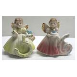 Vintage Josef Originals birthday angel figurines