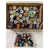 Various colors and sizes of threads