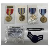 Military medals & patch