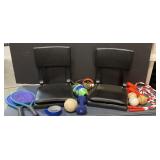 Stadium chairs, sporting equipment more