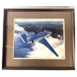 Framed print of Citation plane 19.5x17in