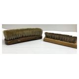 Vintage horsehair shoeshine brushes