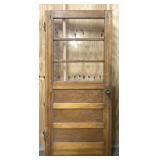 Antique wood door with glass & hardware-79.5'x36'
