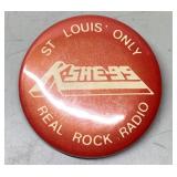 RARE Vintage KSHE-95 St Louis badge button