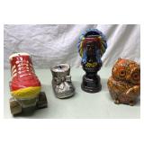 Retro roller skate & more coin banks, more