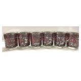 Vintage Houze Happy Holidays Christmas glasses
