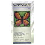 SEALED Wonderart latch hook kit-butterfly