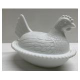 Vintage chicken on a nest