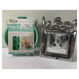 NEW Fun Feeder pet bowl & Doggy Photo Frame