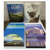 Hardback books-Washington DC, Golf, Atlas & more