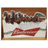 Budweiser Clydesdales Christmas15 x 23 metal sign