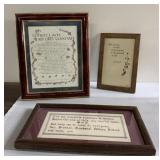 Pretty framed sayings-Largest is 12x10'