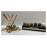 Brass & more neat golf desk & decor items
