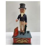 Vintage coin bank-bag opens! no stopper