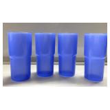 Blue Tupperware tumblers