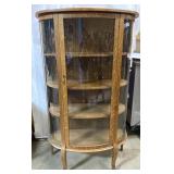Antique curio cabinet-1 side of the trim is miss-