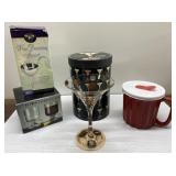 Wine funnel, bar glass & more