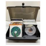 Case full of computer games-case has crack on top