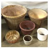 All different planters-Big Planters are Styrofoam