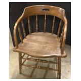 Pretty vintage wood captains chair