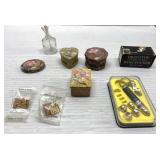 Vintage inlaid trinket boxes & more