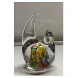 Pretty art glass paperweight
