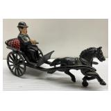 Cast iron horse & buggy