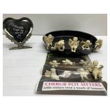 CUTE Cherub pot sitters (pan not incl) & more