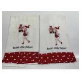 2 hand towels Santa