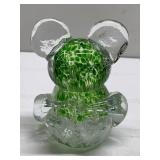 Art glass bear paperweight