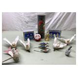 Antique & vintage clip-on Christmas birds & more