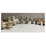 Vintage figurines incl Avon, dogs more