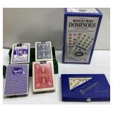 Dominos and playing cards