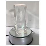 Light-up spinning Mary etched piece-WORKS