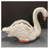 Vintage Concrete garden swan planter