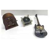 Vintage Elvis guitar, radio & more music boxes-the