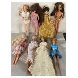 Lot of vintage Barbies & more