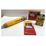 HUGE chalk pencil, Crayola crayons & more