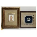 Real antique Chinese bowl framed & more-