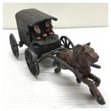 Cast iron horse & buggy