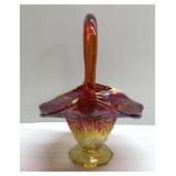 Vintage Fenton glass basket