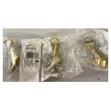 3 brass handrail brackets