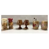 Vintage wood salt & pepper shakers