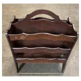 Antique magazine rack 17x9in