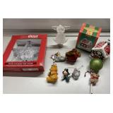 Vintage Christmas ornaments & tree topper