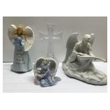 Angel & cross figurines